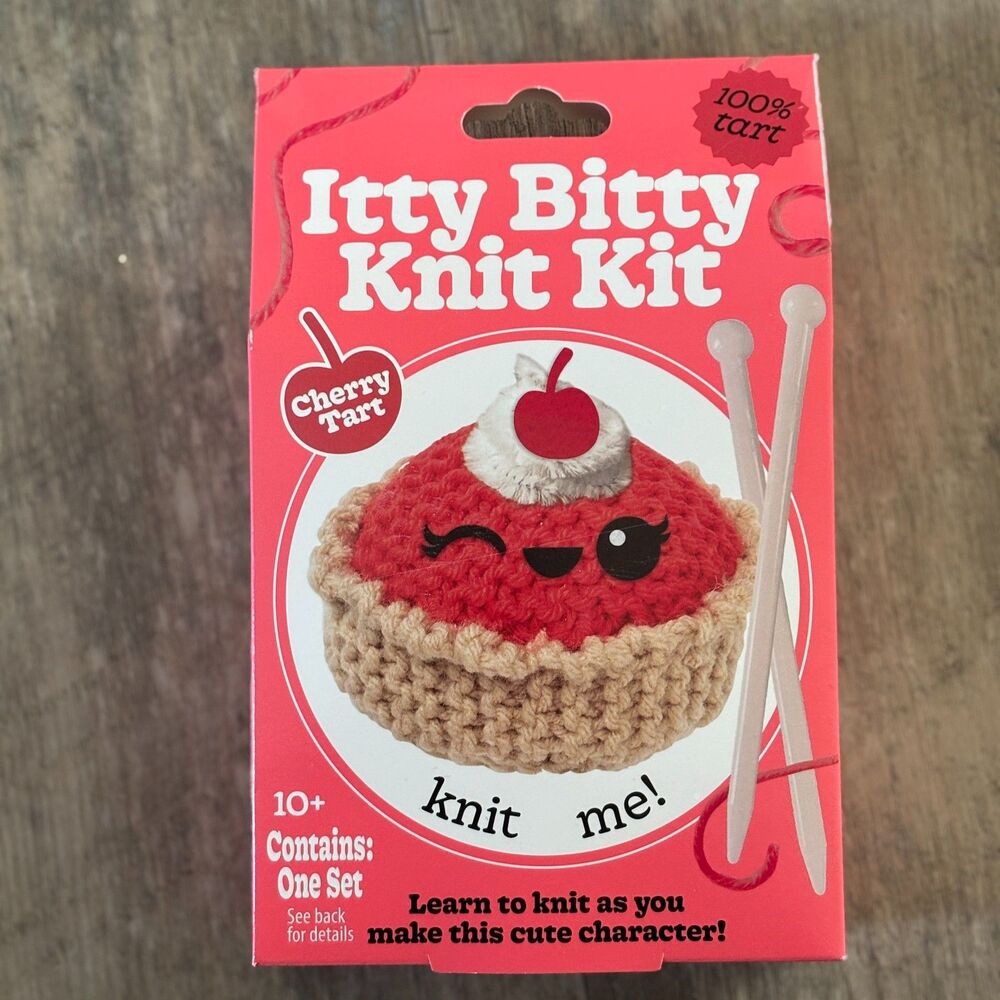 Itty Bitty Cherry Tart Knit Kit w/ Knitting Guild Ages 10+